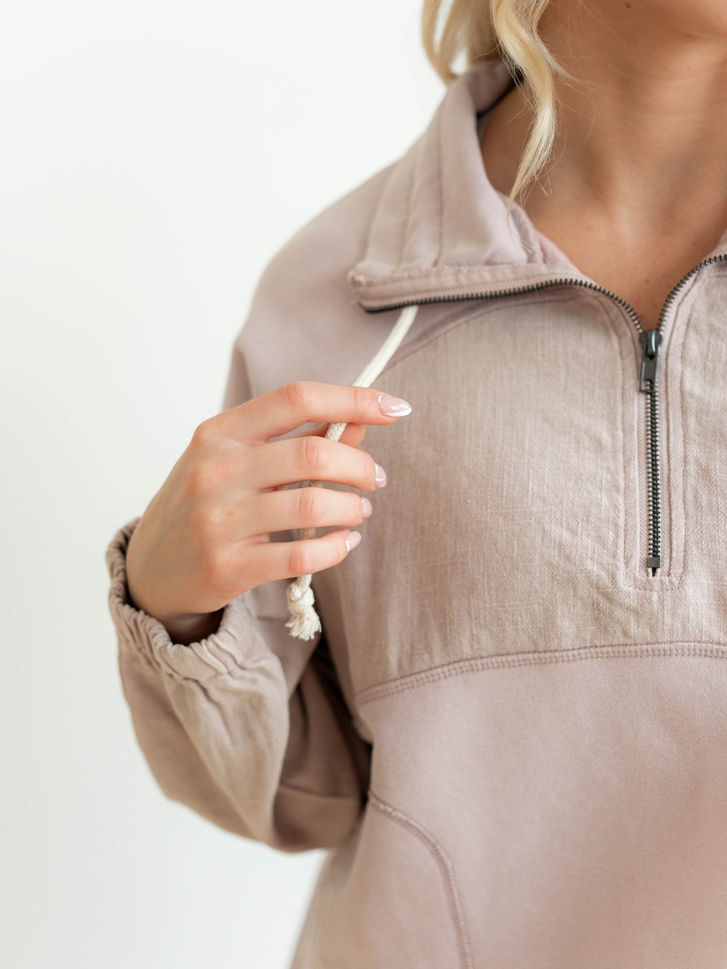 Rose Half Zip Pullover