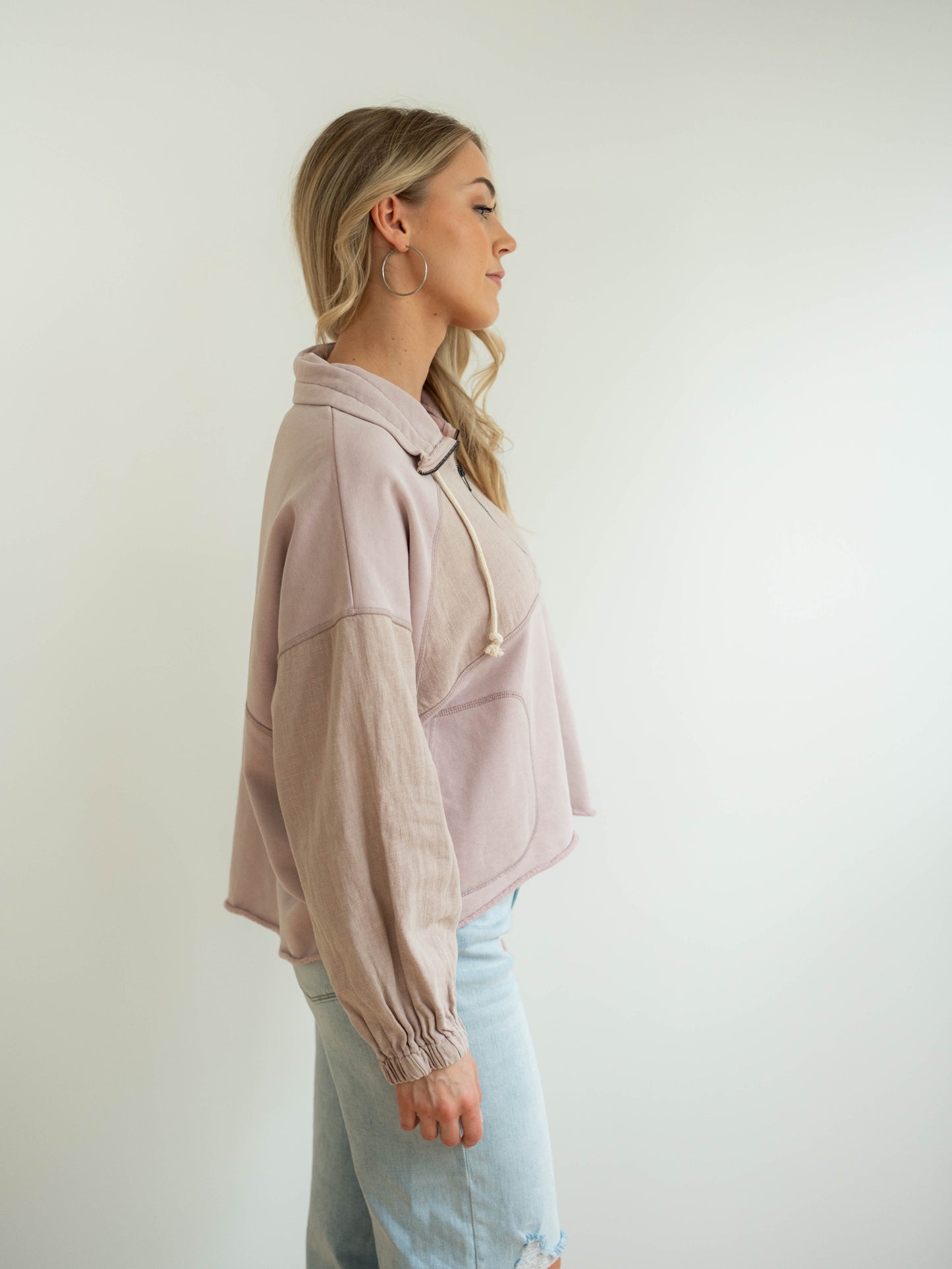 Rose Half Zip Pullover