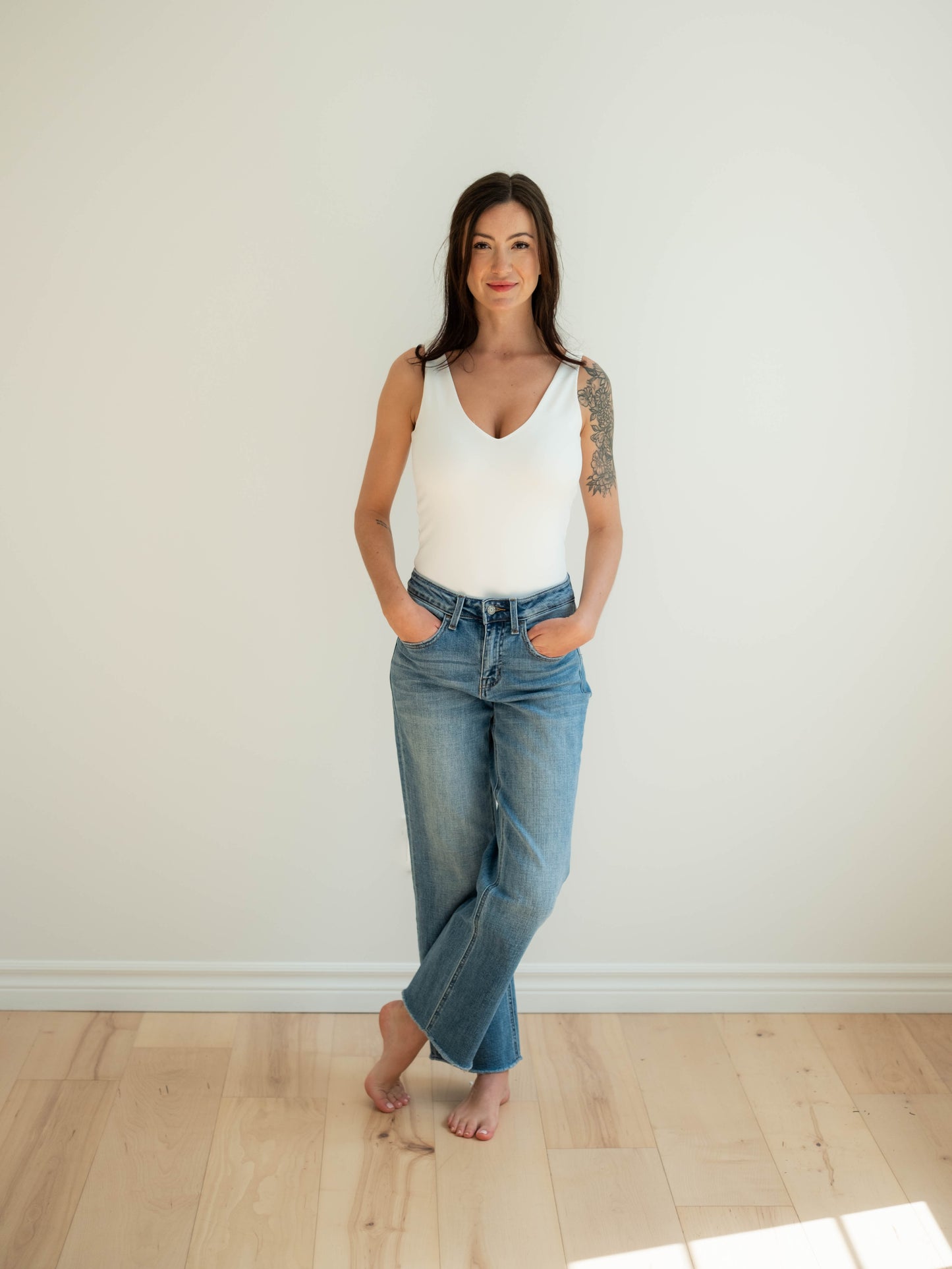 Vanessa V Neck Bodysuit