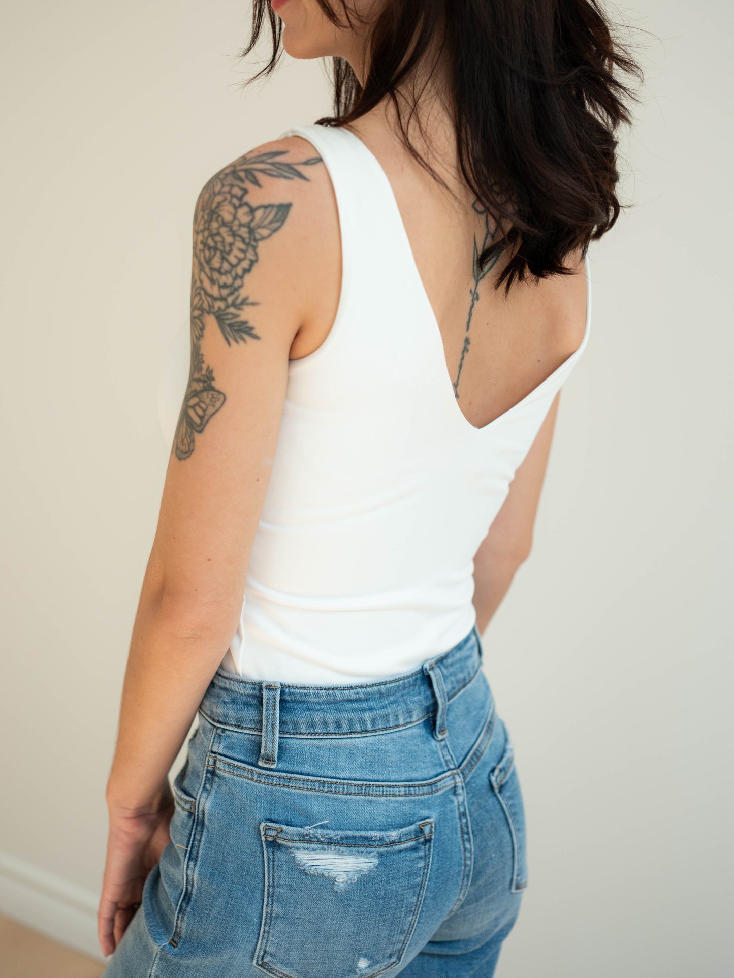Vanessa V Neck Bodysuit