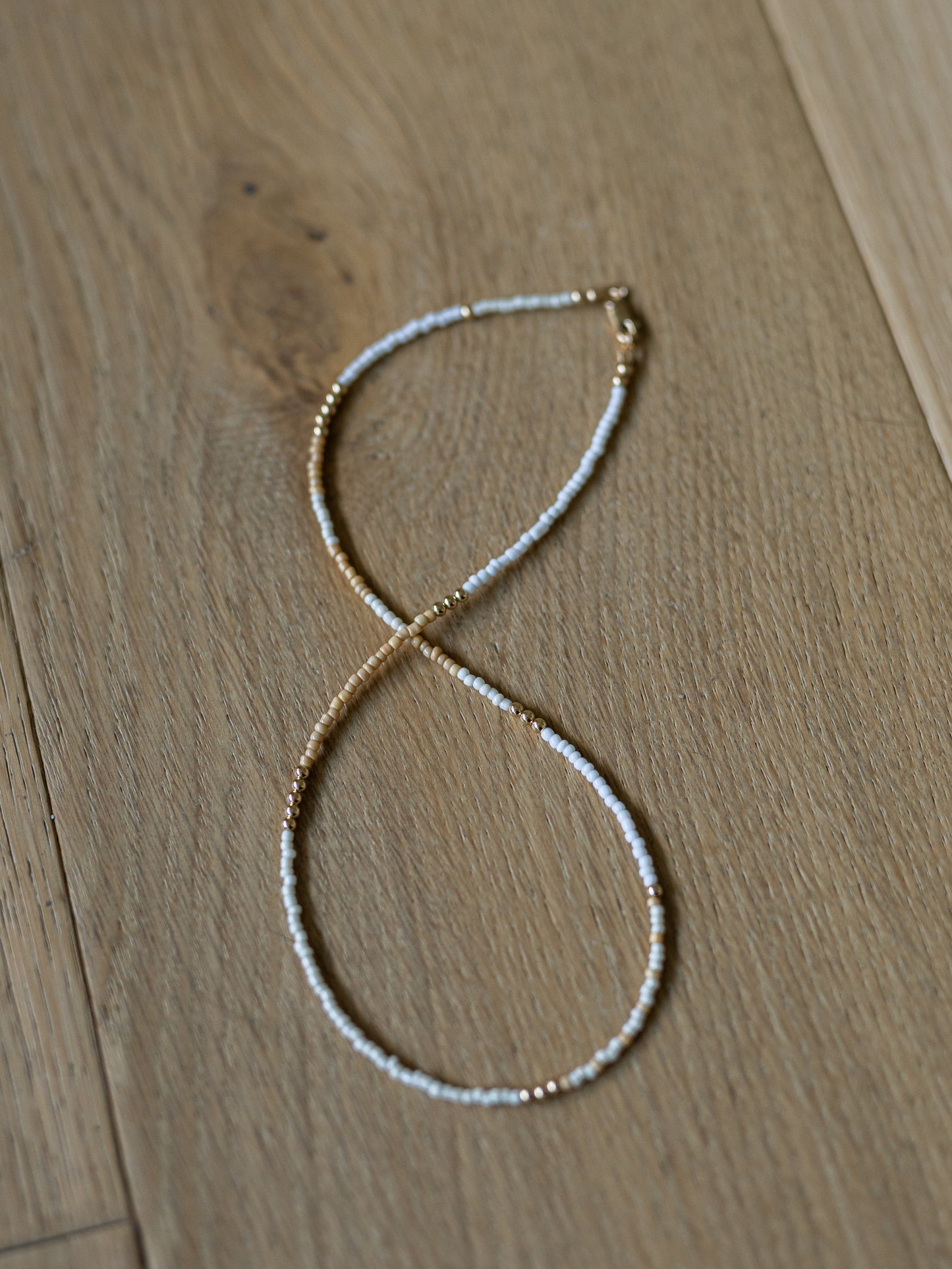 Gold Filled and Seed Bead Repeater Necklace - 18"