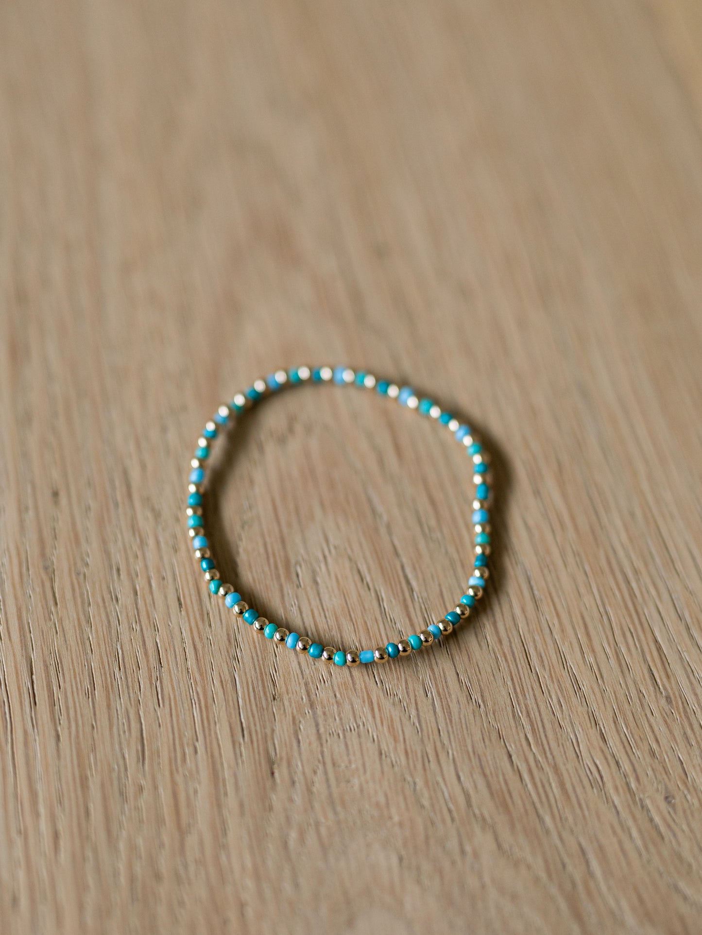 Gold Filled and Seed Bead Repeater Bracelet - Size 7