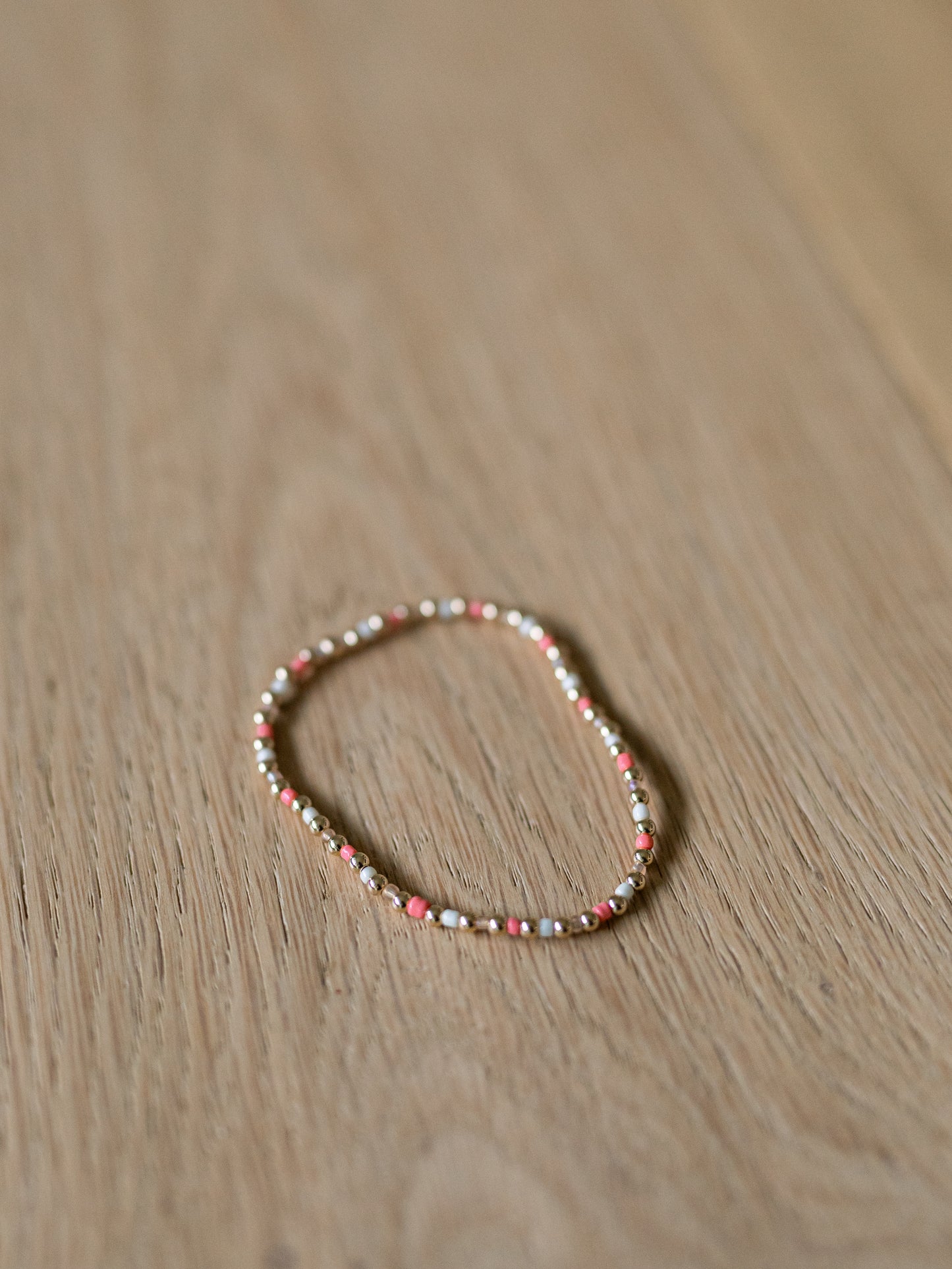 Gold Filled and Seed Bead Repeater Bracelet - Size 7