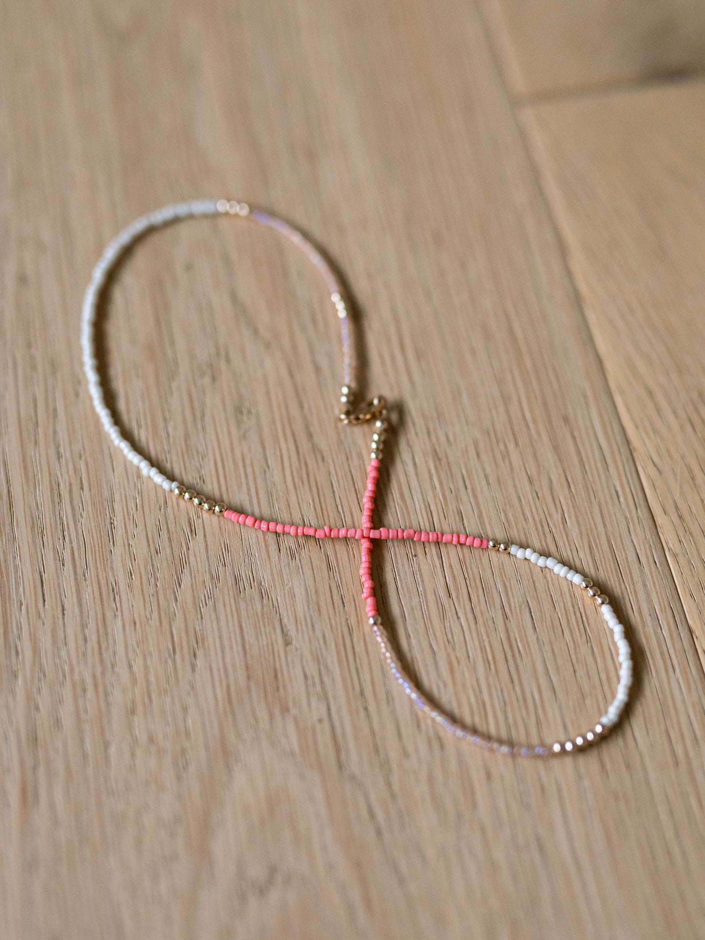 Gold Filled and Seed Bead Repeater Necklace - 18"