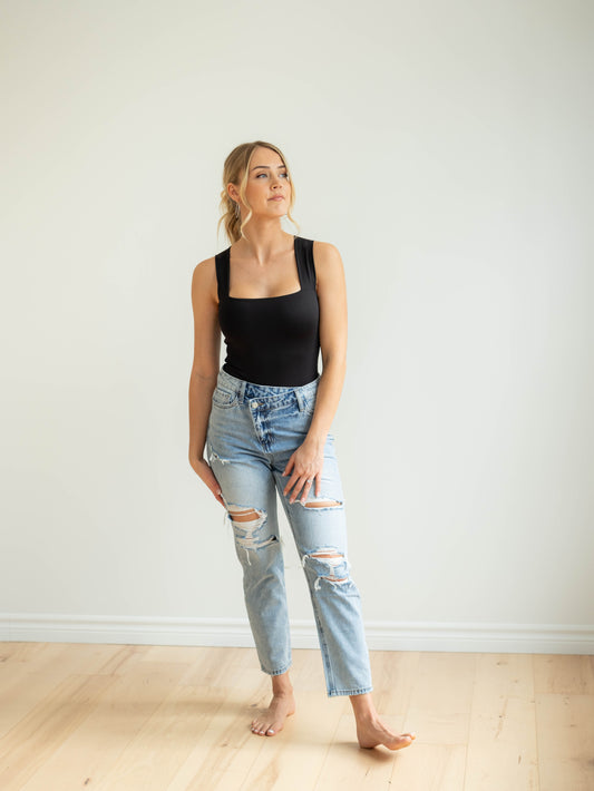 Emma High Rise Crossover Jeans