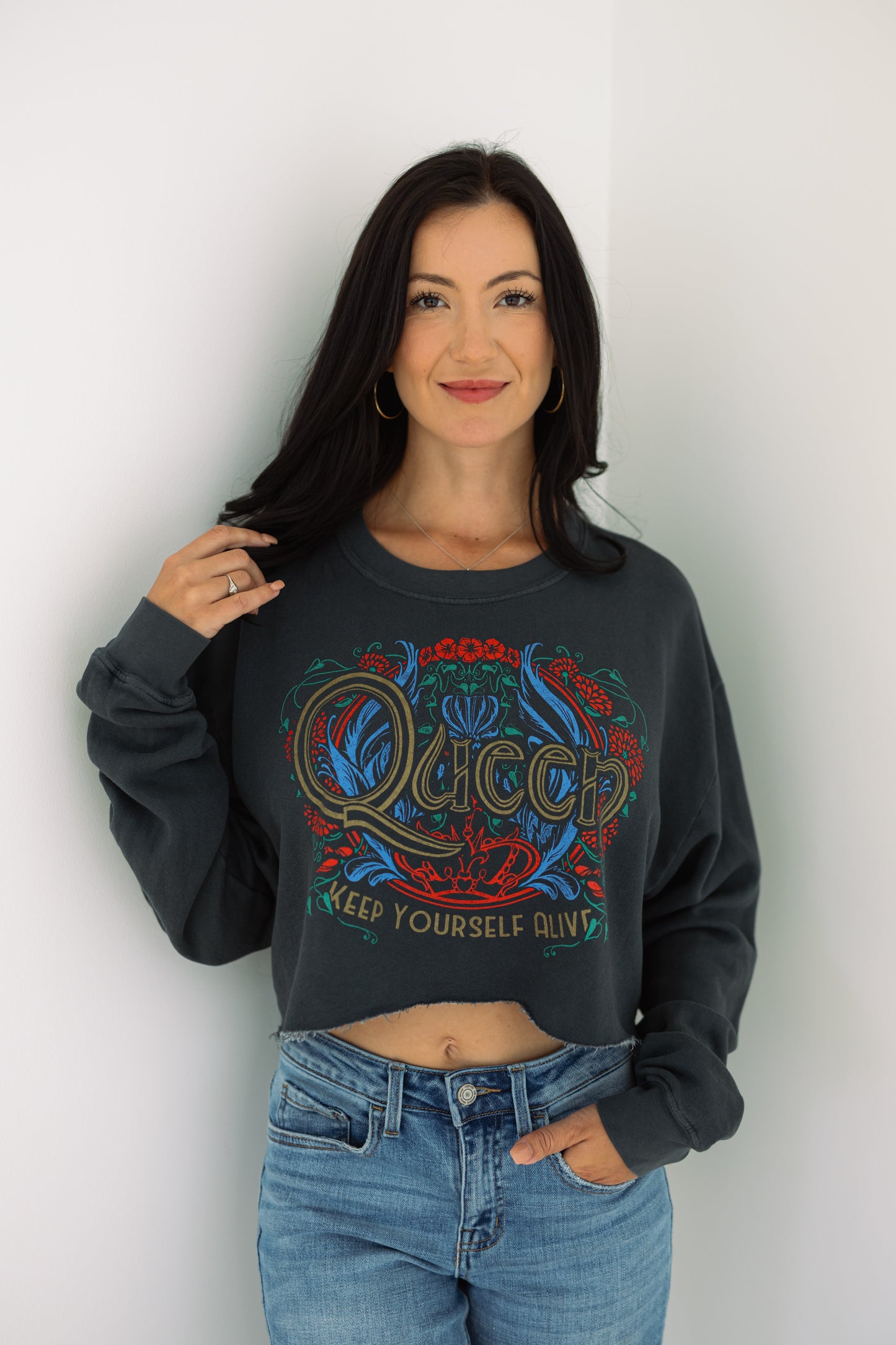 Queen Keep Yourself Alive Cut Off Sweatshirt